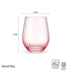 Darbie Angell Good Day Blush Set of 4 Stemless Wine