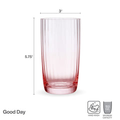Darbie Angell Good Day Blush Set of 4 Highball Glasses