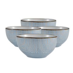 Arlie Blue Set of 4 Soup Cereal Bowls