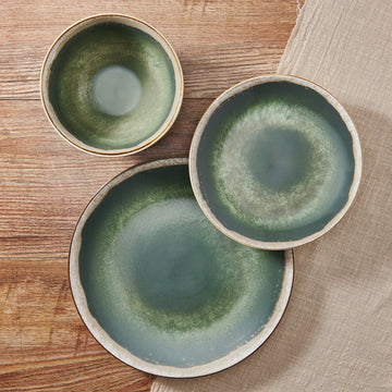 Glimmer Sage 12 Piece Dinnerware Set, Service for 4