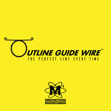 M1 Innovations Outline Guide Wire graphic with brand logo on a yellow background