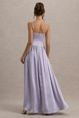 Jonas | Lilac Plunge-Neck Maxi Dress With Cami Straps
