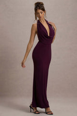 Edessa | Port Plunge-Neck Maxi Dress