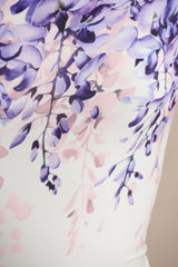 Sybil | Wisteria Floral Print Asymmetric Midi Dress