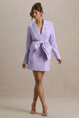 Prized | Lilac Tailored Blazer Dress With Bow