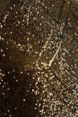 Cecy | Khaki Sequin High-Neck Maxi Dress With Cap Sleeves