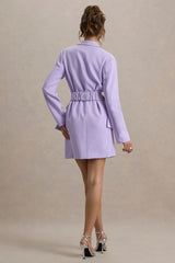 Prized | Lilac Tailored Blazer Dress With Bow