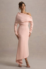Lou | Pink One-Shoulder Asymmetric Maxi Dress