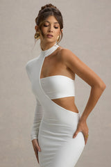 Socialite | White One-Sleeve Cut-Out Maxi Dress