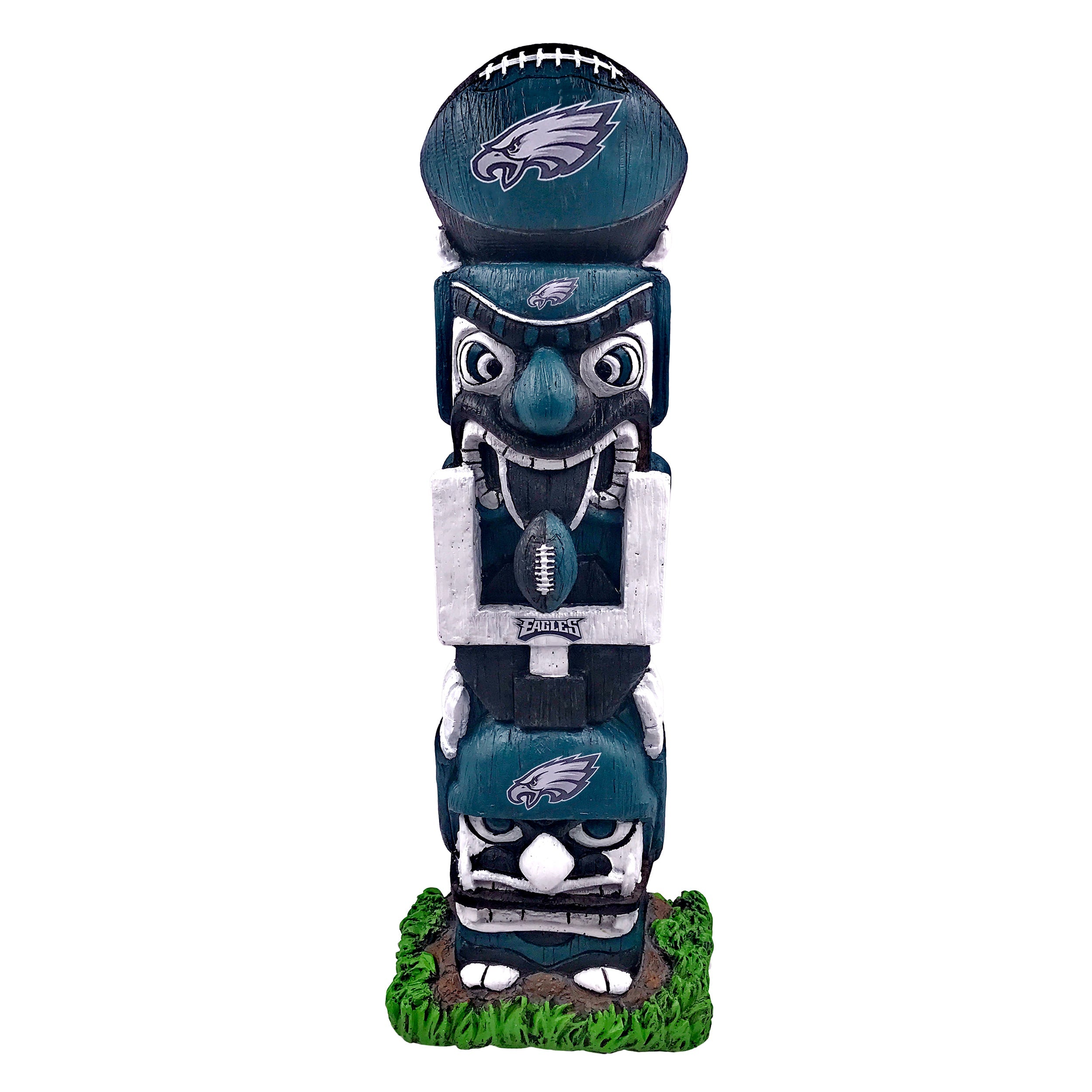 Philadelphia Eagles 16" Tiki Face Totem Pole Figurine