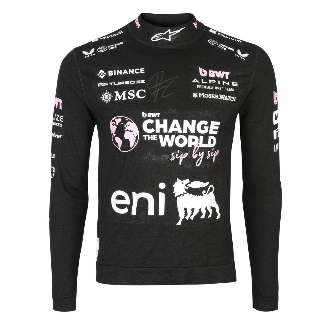 BWT Alpine F1 Team signed race-used Nomex Franco Colapinto 2025 Austrian Grand Prix race suit memorabilia