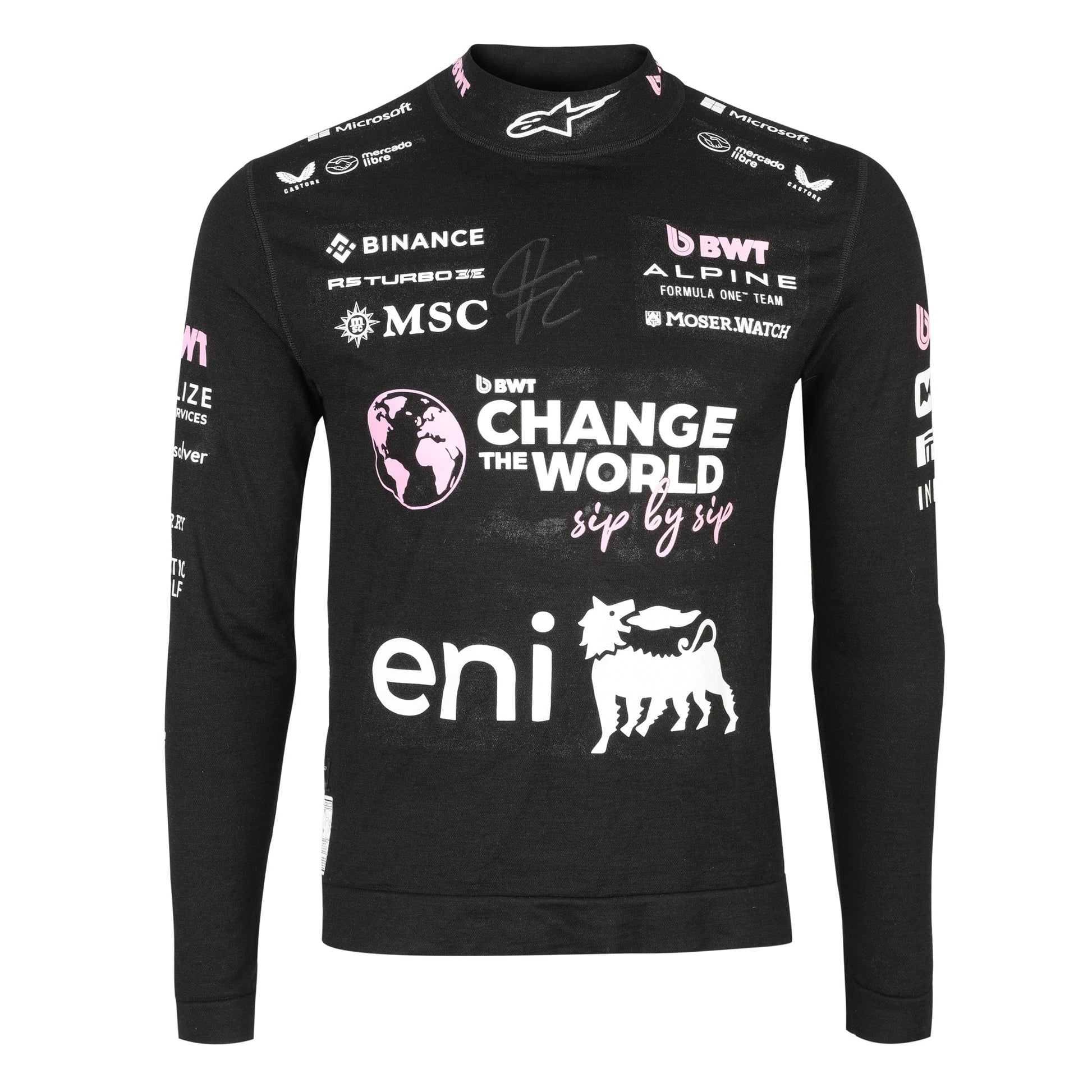 BWT Alpine F1 Team signed race-used Nomex Franco Colapinto 2025 Austrian Grand Prix race suit memorabilia
