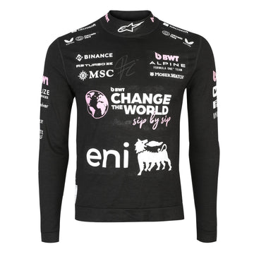 BWT Alpine F1 Team signed race-used Nomex Franco Colapinto 2025 Austrian Grand Prix race suit memorabilia