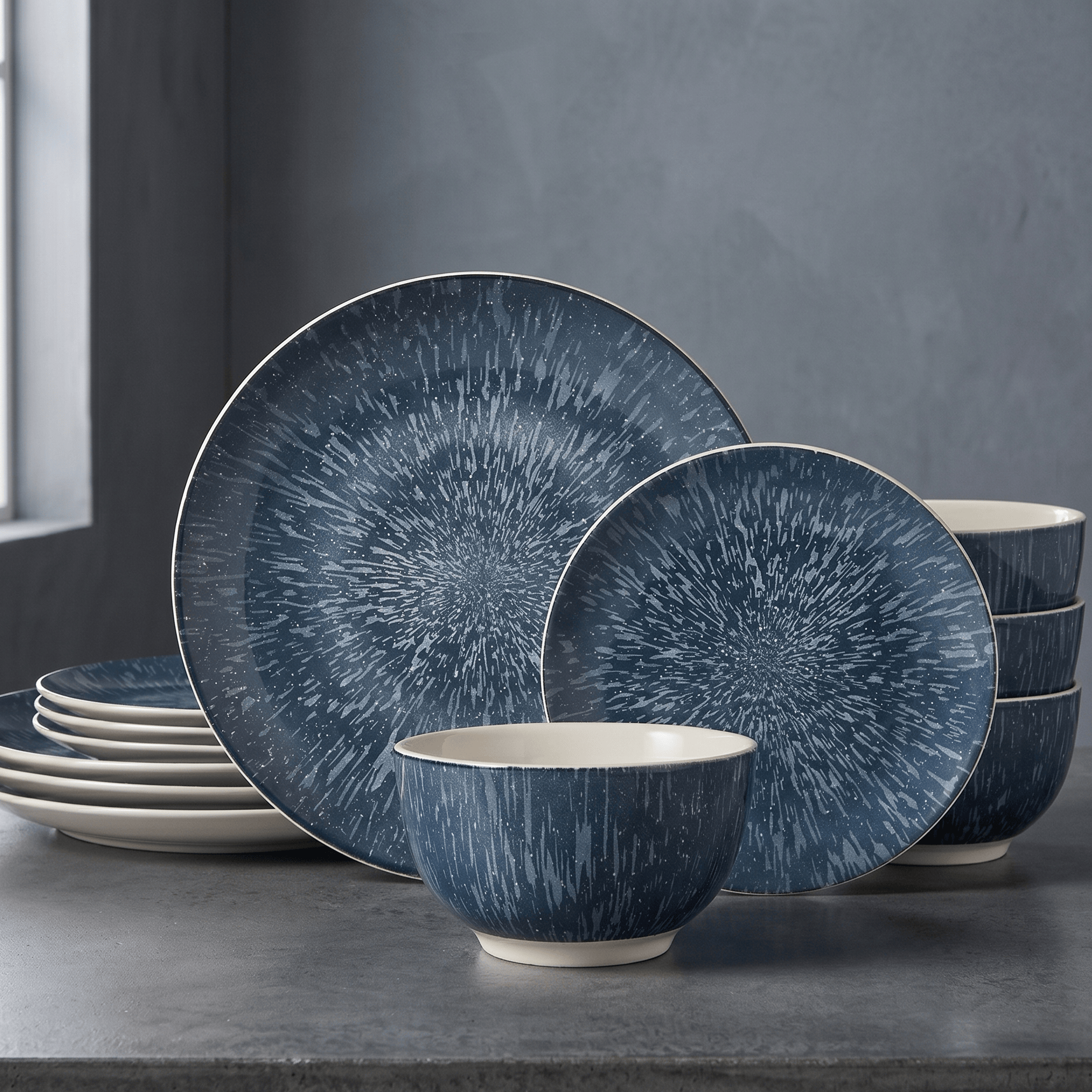 Mist 12 Piece Dinnerware Set, Service for 4