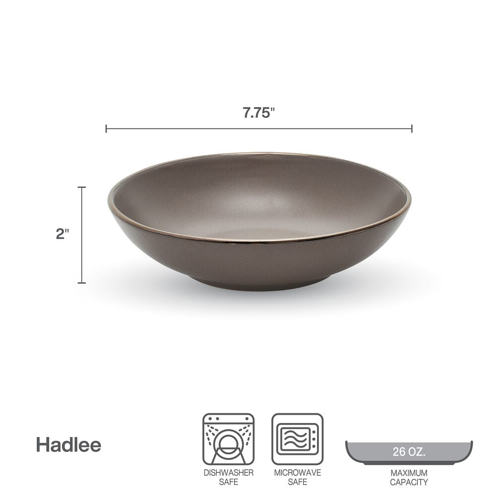 Hadlee Gray Set of 4 Pasta Bowls