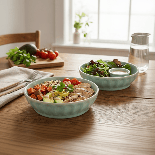 Sage Green Set of 2 Pasta Bowls