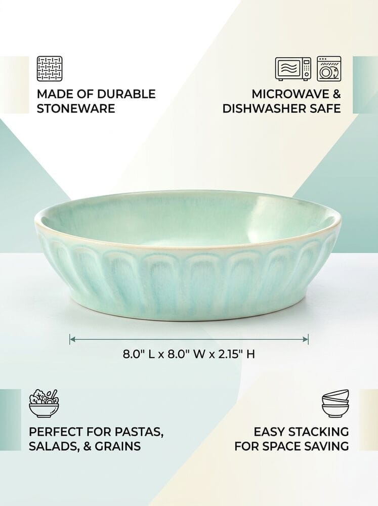 Sage Green Set of 2 Pasta Bowls