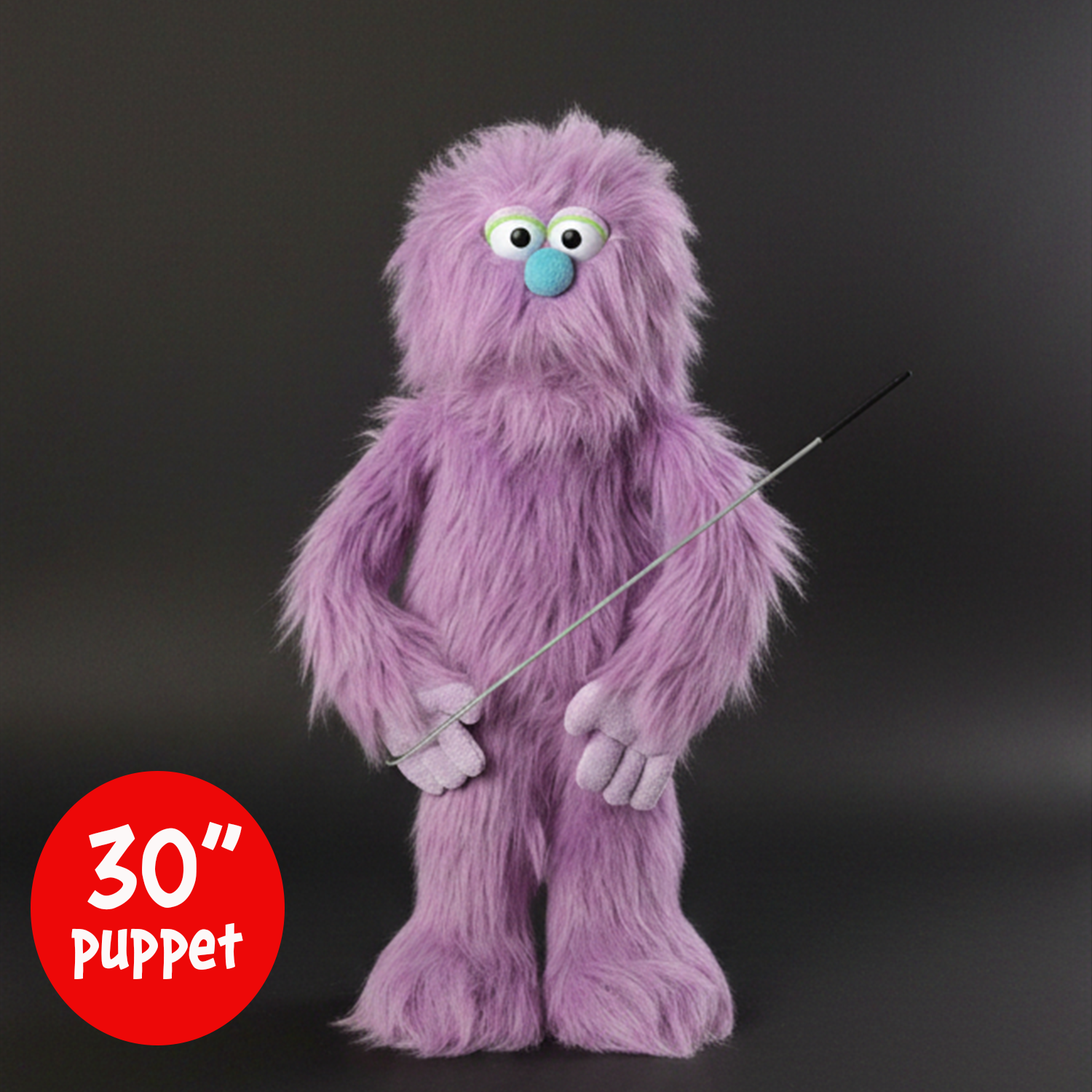 Silly Puppets Gumboil Purple Monster Puppet - 30" Furry Puppet with Movable Mouth, Arm Rod by Silly Puppets new condition