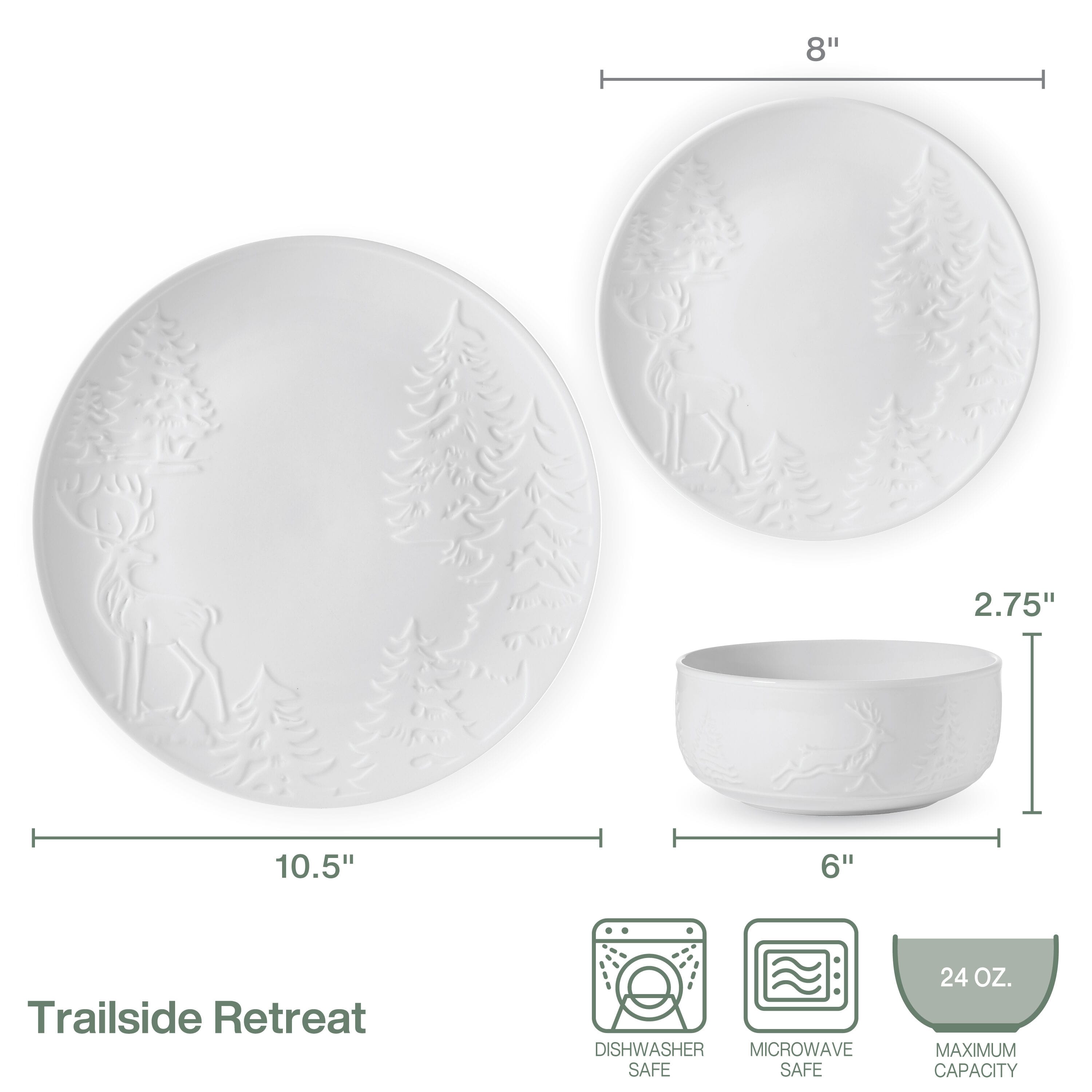 Trailside Retreat 24 Piece Dinnerware Set, Service for 8
