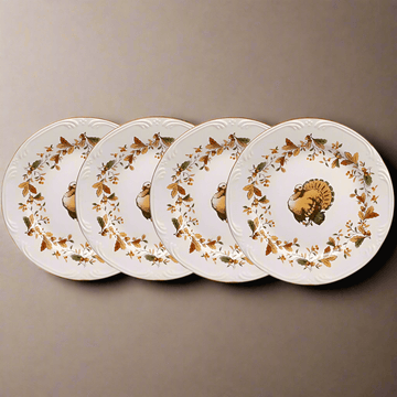 Autumn Berry™ Set of 4 Turkey Salad Plates
