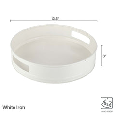White Metal Serving Tray