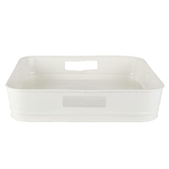White Square Metal Serving Tray