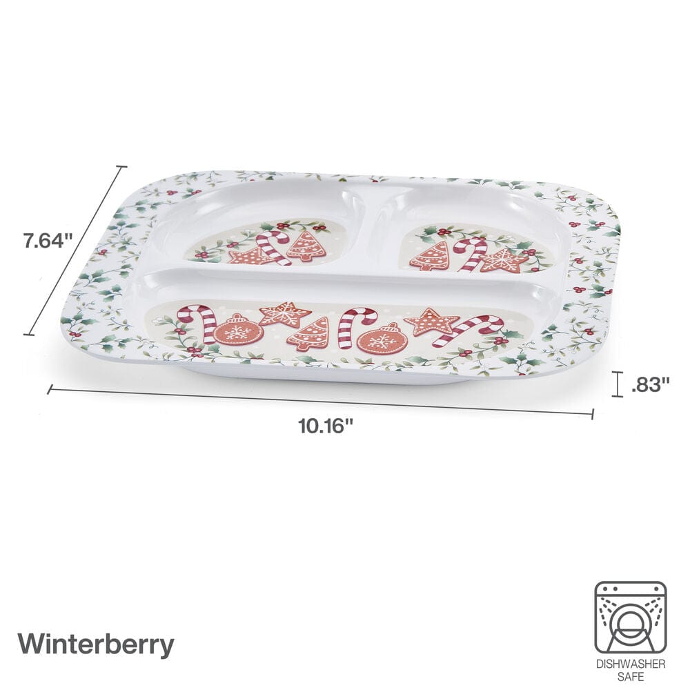 Winterberry® Set of 4 Melamine Children's Plates