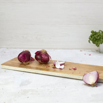 Fitz and Floyd Austin Craft Charcuterie White Serving Board, 39 IN.