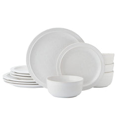 Blooming Meadow Cream 12 Piece Dinnerware Set, Service for 4