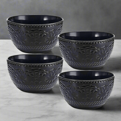 Chateau Midnight Set of 4 Soup Cereal Bowls