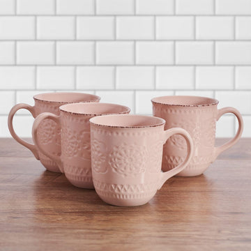 Chateau Pink Set of 4 Mugs