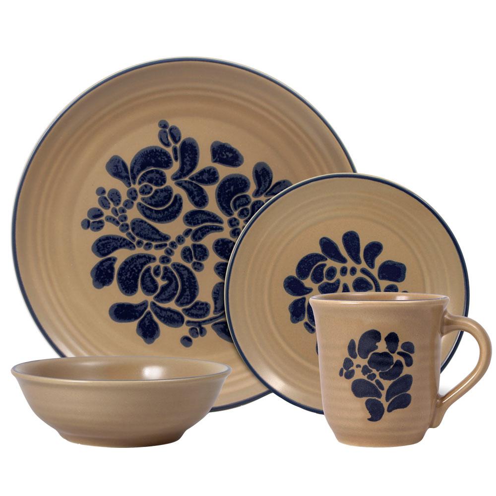 Folk Art® 16 Piece Dinnerware Set, Service for 4