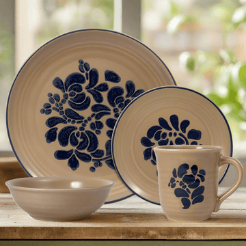 Folk Art® 16 Piece Dinnerware Set, Service for 4