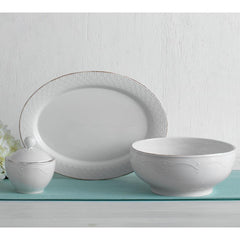 French Lace White Oval Platter