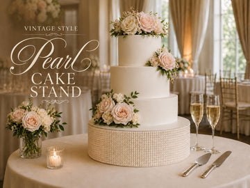 Pearl Cake Stand, Ivory Wedding Cake Stand, Luxury Cake Display, 4" Tall, 10 12 14 16 Inch Round Cake Base, Elegant Wedding Decor
