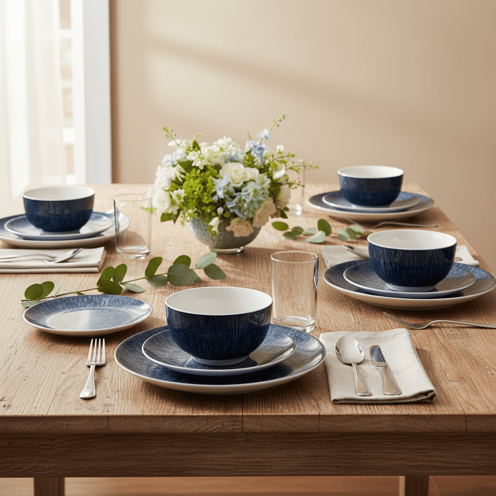 Mist 12 Piece Dinnerware Set, Service for 4