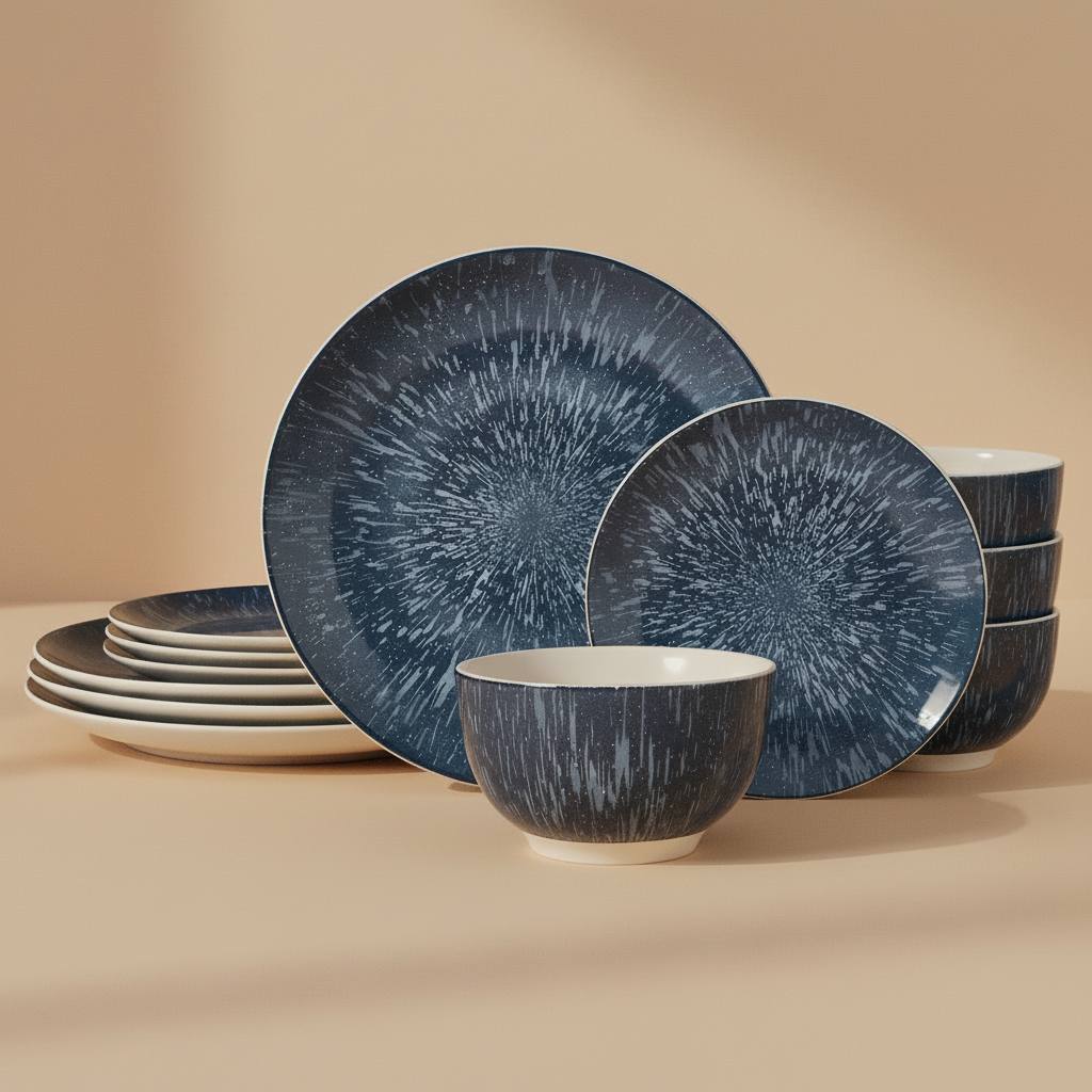 Mist 12 Piece Dinnerware Set, Service for 4