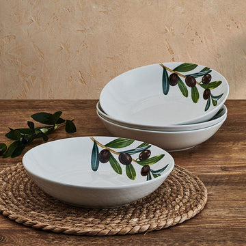 Olives Set of 4 Pasta Bowls
