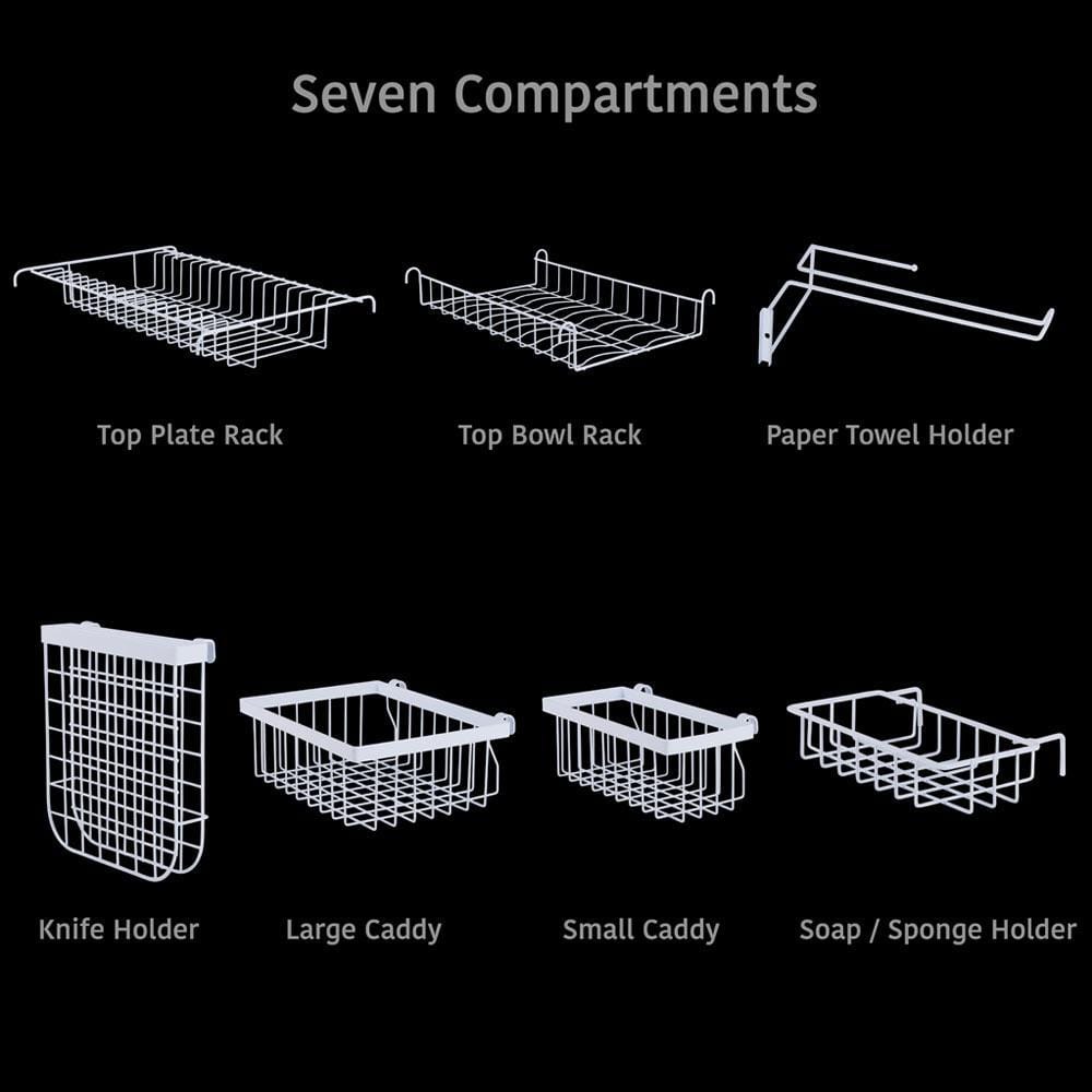 Over the Sink 2 Tier Expandable Organizer Dish Drying Rack