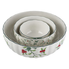 Winterberry® Set of 3 Scalloped Serving Bowls