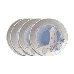 Rio Beach House Set of 4 Outdoor Melamine Salad Plates