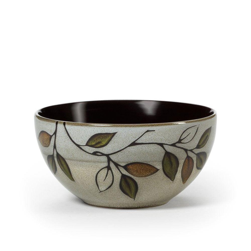 Rustic Leaves Set of 4 Soup Cereal Bowls