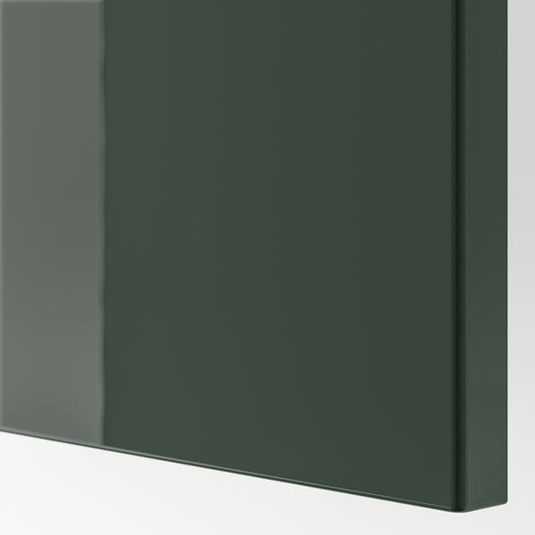 SELSVIKEN door/drawer front, high-gloss dark olive-green, 60x38 cm