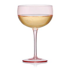 Darbie Angell Vibrance Blush Set of 4 Coupe Cocktail Glasses