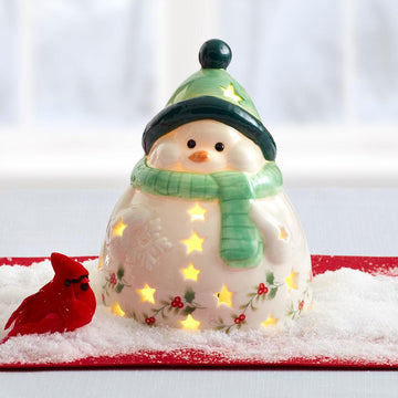 Winterberry® Jolly Snowman with LED Light