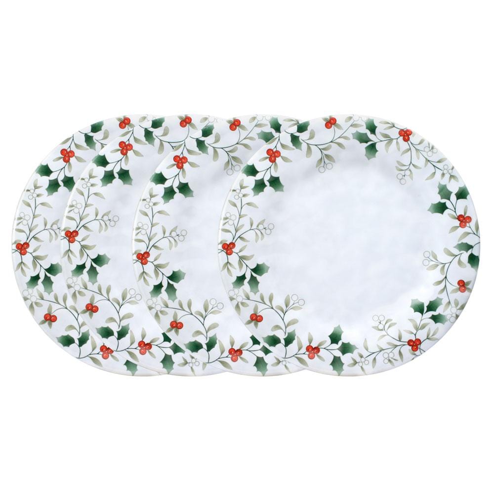 Winterberry® Set of 4 Melamine Dinner Plates