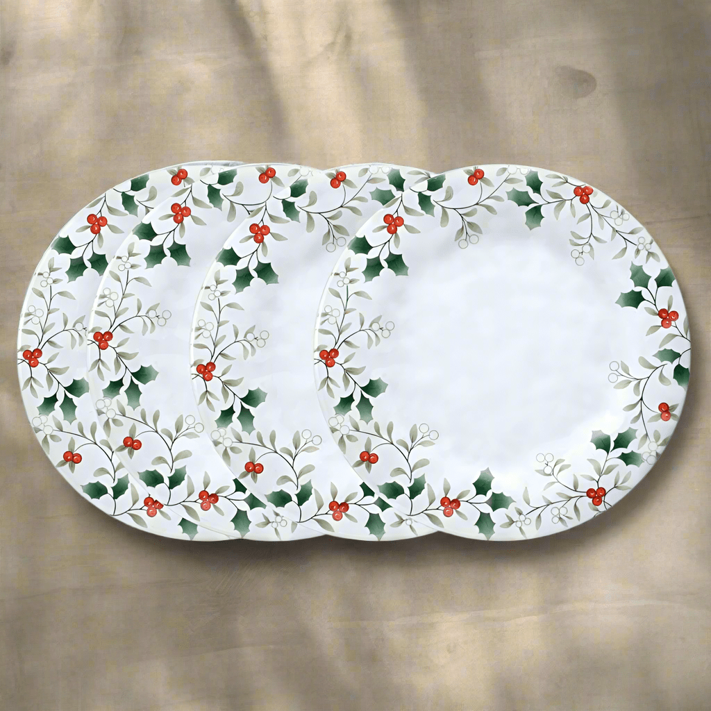 Winterberry® Set of 4 Melamine Dinner Plates