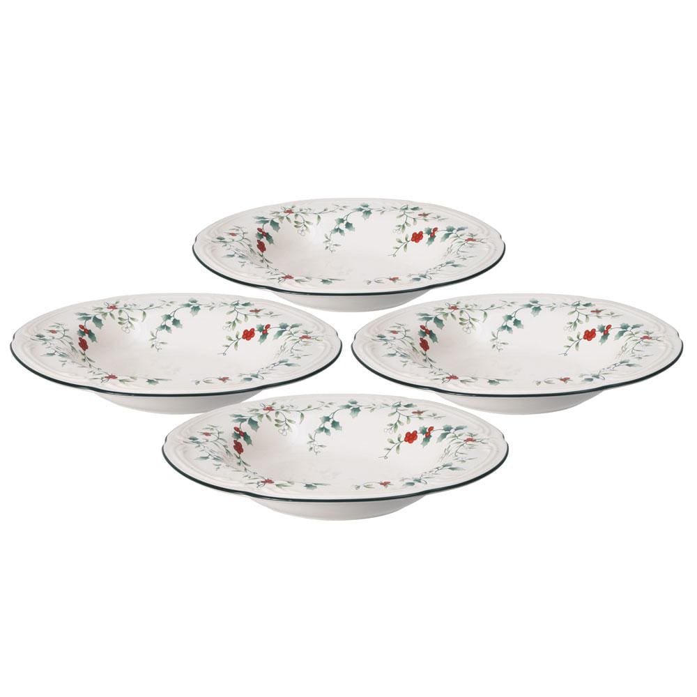 Winterberry® Set of 4 Rim Soup Bowls