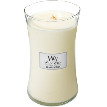 Woodwick Island Coconut Large Hourglass Jar Candle